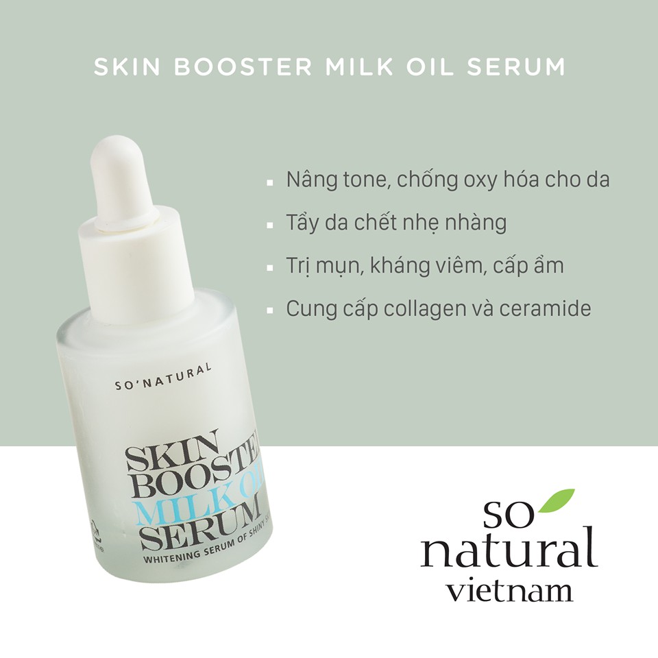 Tinh chất So’ Natural Skin Booster Milk Oil Serum