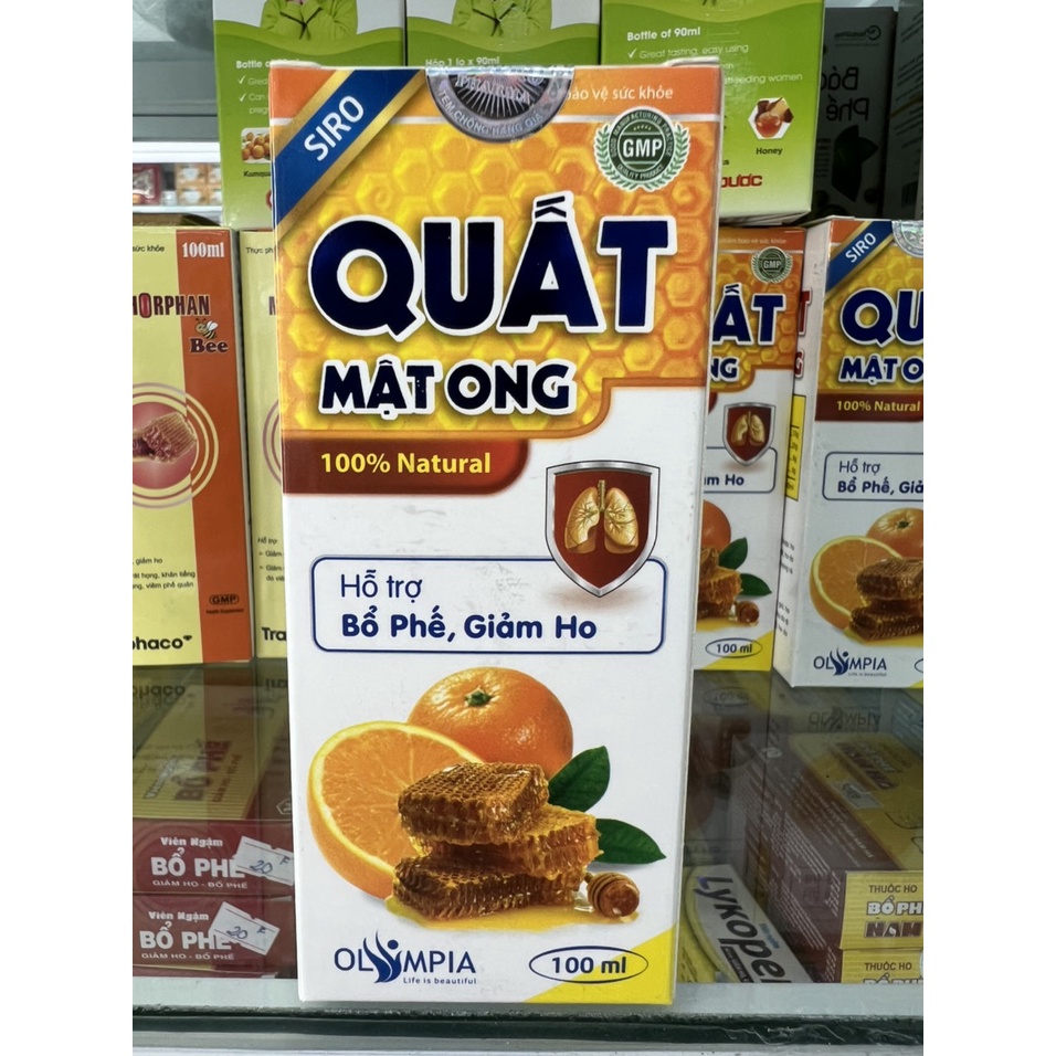 Siro Quất Mật Ong Giúp Hỗ Trợ Làm Đau Rát Họng, Bổ Phế, Giảm Ho, Khản Tiếng ( Chai 100ml)