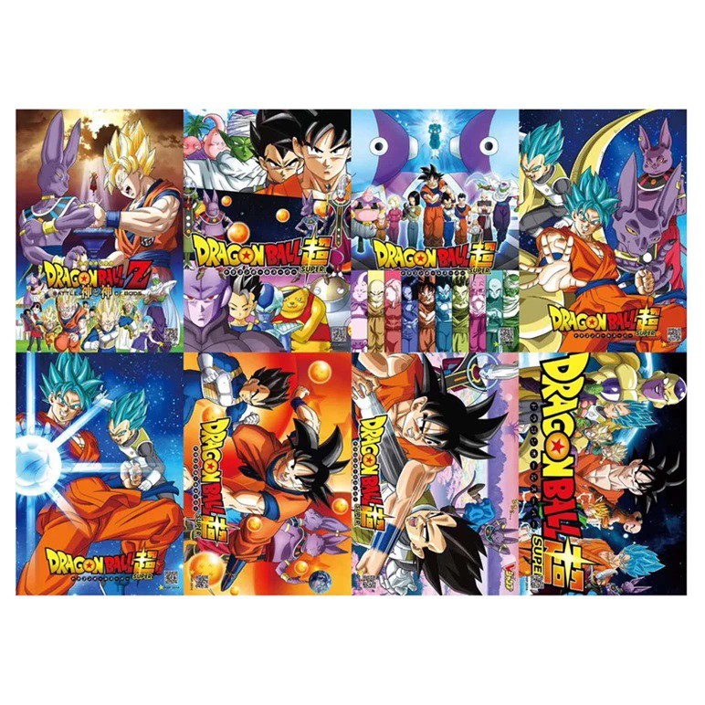 (8 tấm) Poster 7 Viên Ngọc Rồng Dragon Ball chibi anime độc đáo treo tường trang trí