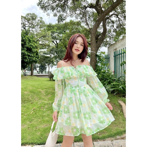 ĐẦM HOA TRỄ VAI - FELIA DRESS