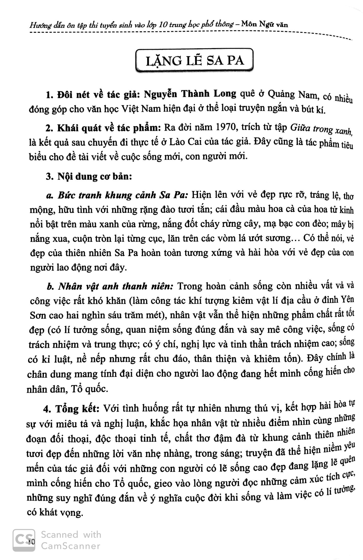 Sách - Hướng Dẫn Ôn Tập Thi Tuyển Sinh Lớp 10 Trung Học Phổ Thông - Môn Ngữ Văn (Tái Bản 2019)