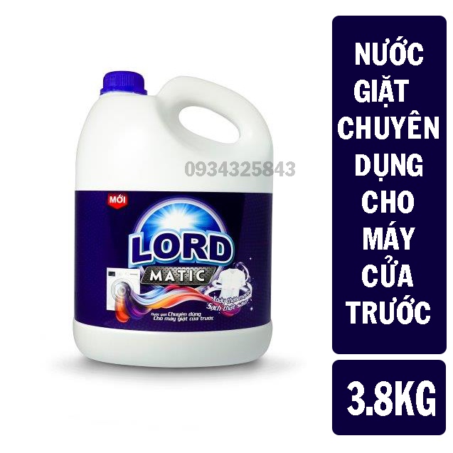 Nước giặt Lord Matic cao cấp 3.8kg - chuyên cho máy giặt lồng ngang