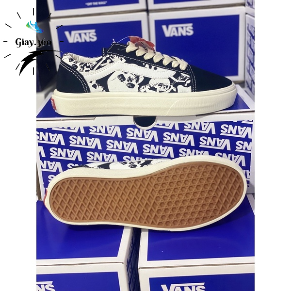 Giày vans đầu lâu,giày thể thao nam nữ vans old skool bản đầu lâu ful box