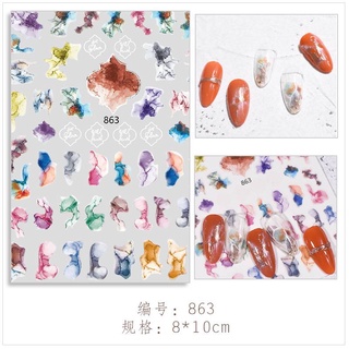 Miếng dán móng tay Miếng dán móng tay cho bé, mực, graffiti, miếng dán dễ thương cho móng tay.
