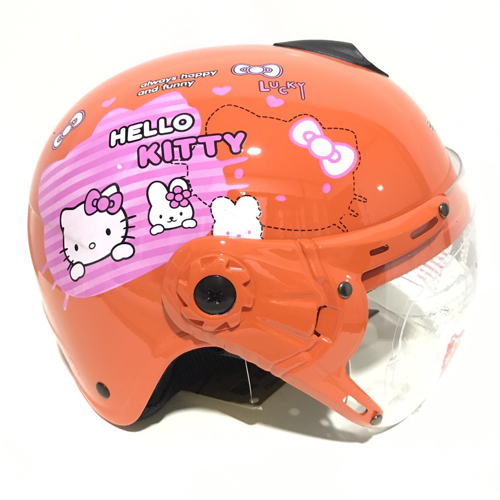 Nón bảo hiểm trẻ em Kitty - Elsa - Among Us - Dành cho bé từ 3 đến 6 tuổi - vòng đầu 50-52cm - V&amp;S Helmet - VS103Ks