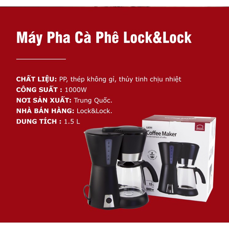 Máy Pha Cà Phê Lock&Lock EJC551 (1.5L)