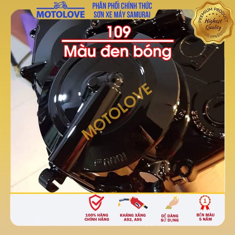 Sơn Sịt Cao Cấp Samurai Đen Bóng 109