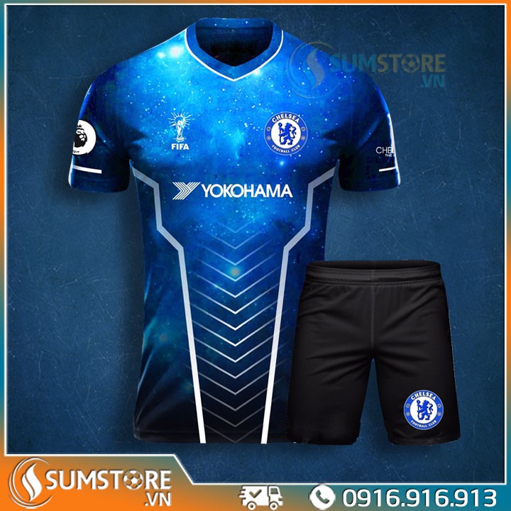 Bộ quần áo thể thao đá bóng CLB Chelsea Galaxy II - Đồ đá banh 2019