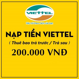 Thẻ điện thoại viettel 200.000 - thẻ cào 247