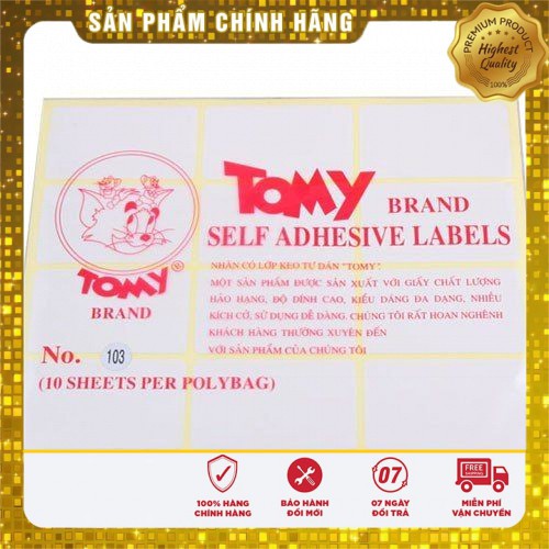 Giấy decal in mã vạch Tomy A5 ( MÃ 99, 100, 101, 102, 103, 104, 105, 106, 107, 108, 109, 110, 111, 112, 113, 114, 115)