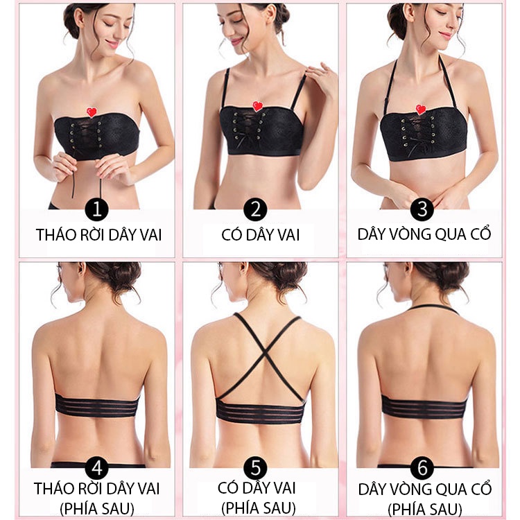 Áo lót nữ đúc su cúp ngang đệm bàn tay nâng ngực