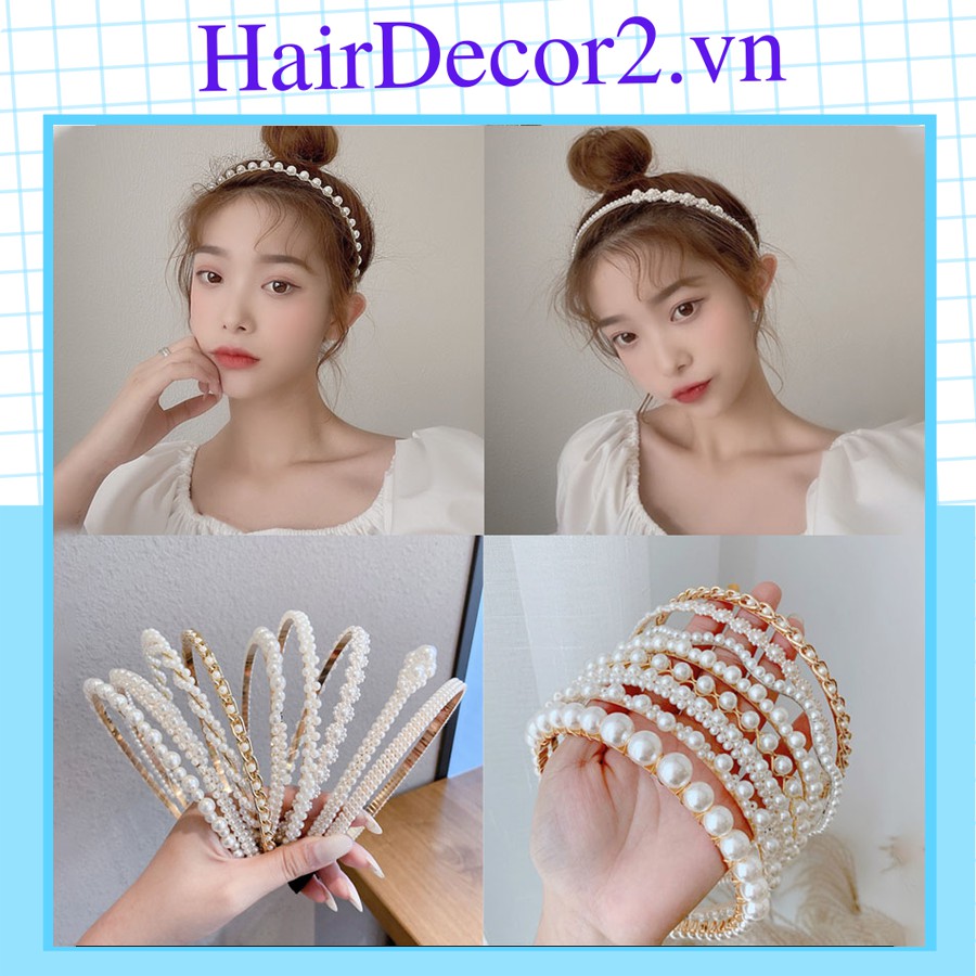 [TẶNG 8 DÂY BUỘC TÓC] Băng đô cài tóc cho nữ phong cách Hàn Quốc