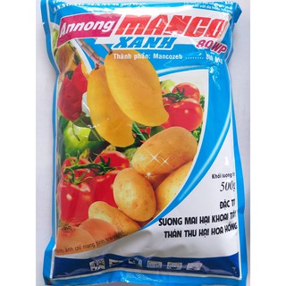 Manco xanh - Chuyên trừ bệnh thán thư sương mai - Mancozeb Ấn Độ - gói 500gr