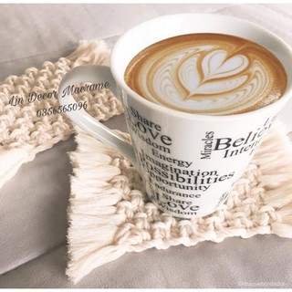 ☕️ Lót Cốc Macrame chữ nhật( lót ly,lót chậu cây mini,lót cốc,lót nến...)