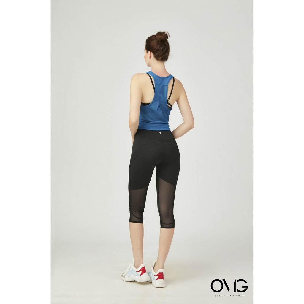 Áo tập Nữ OMG Sport kiểu tanktop- màu Xanh Indigo - BG094_IN