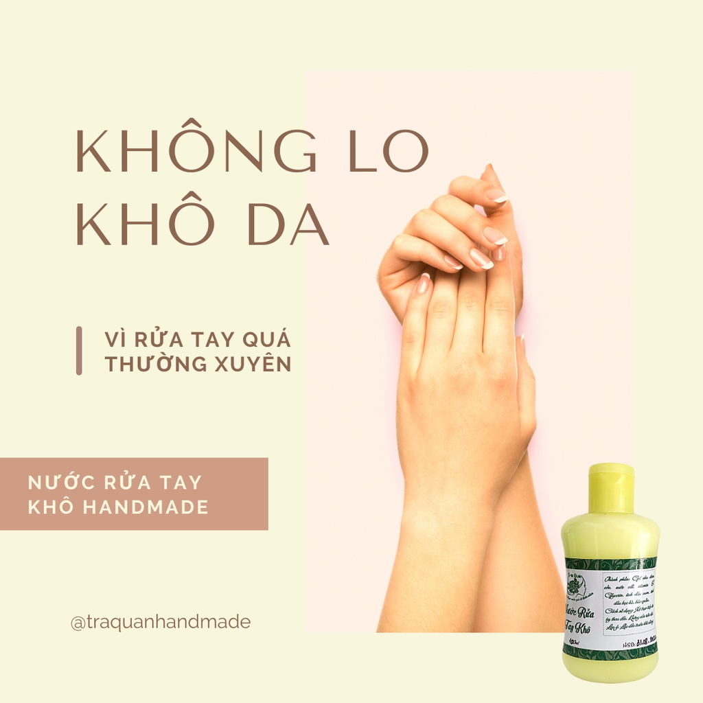 Nước Rửa Tay Khô Dạng Gel Có Khả Năng Kháng Khuẩn Làm Sạch Vượt Trội Dưỡng Ẩm Không Gây Khô Da Tay Trà Quán 100ml