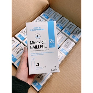 Set 3 chai xịt mọc tóc Minoxidil Bailleul 2% và 5%