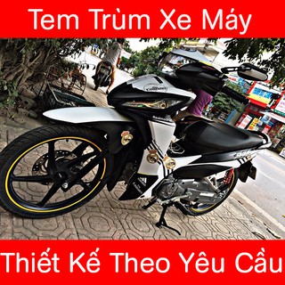 Tem Trùm Wave Trắng RSX Đen Nhám Real