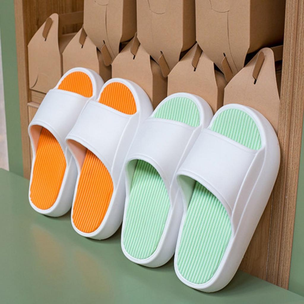 Dép Bánh Mì Quai Ngang Nam Nữ Đế Cao 5cm Form Unisex Chất Liệu Eva Siêu Nhẹ Siêu Bền DBM2