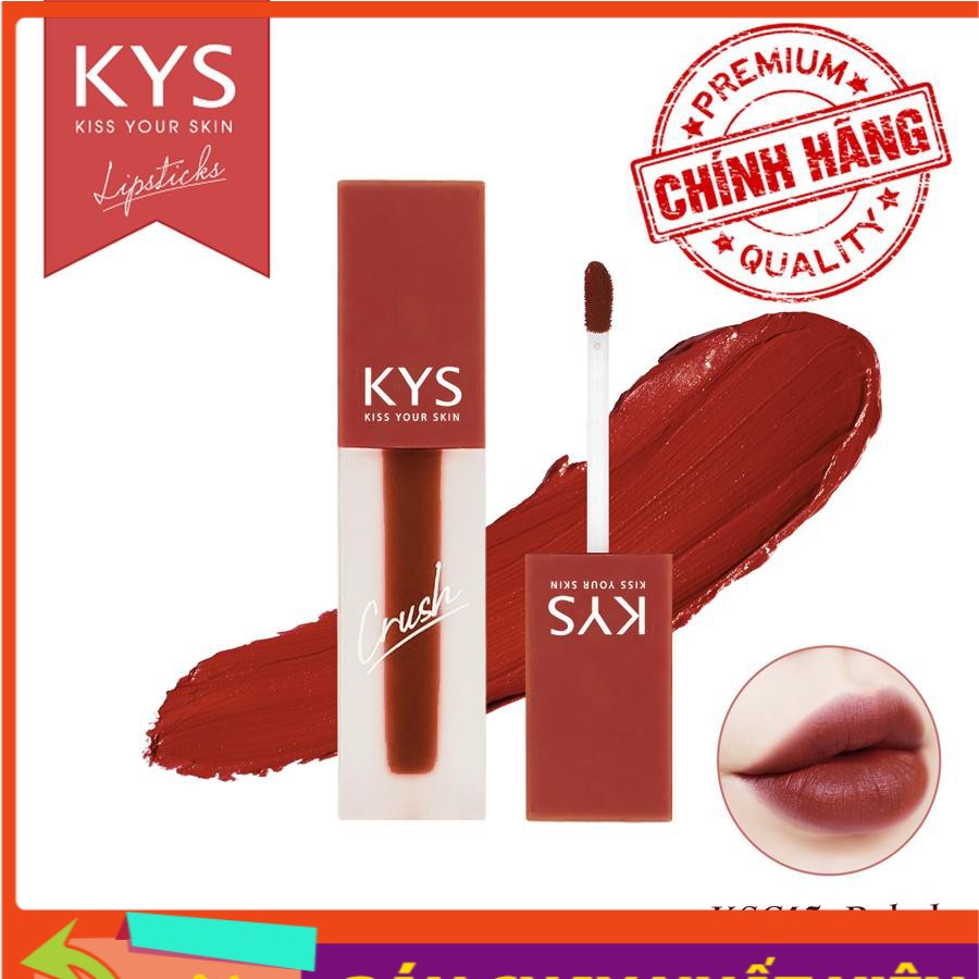 [FREE SHIP] Màu Son Hot Nhất 2020 Son Kem Lì Làm Từ Chocolate Tự Nhiên Dòng Crush KYS 3,5G