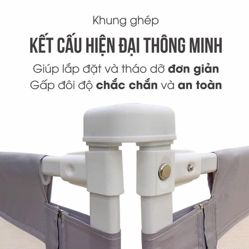 Thanh chắn giường cho bé cao cấp nâng hạ độ cao