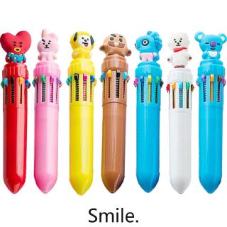 Bút bi nhiều màu hình nhân vật BT21 dành cho fan hâm mộ BTS