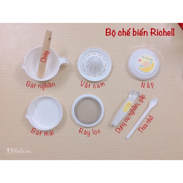 Bộ chế biến ăn dặm Richell 8 chi tiết