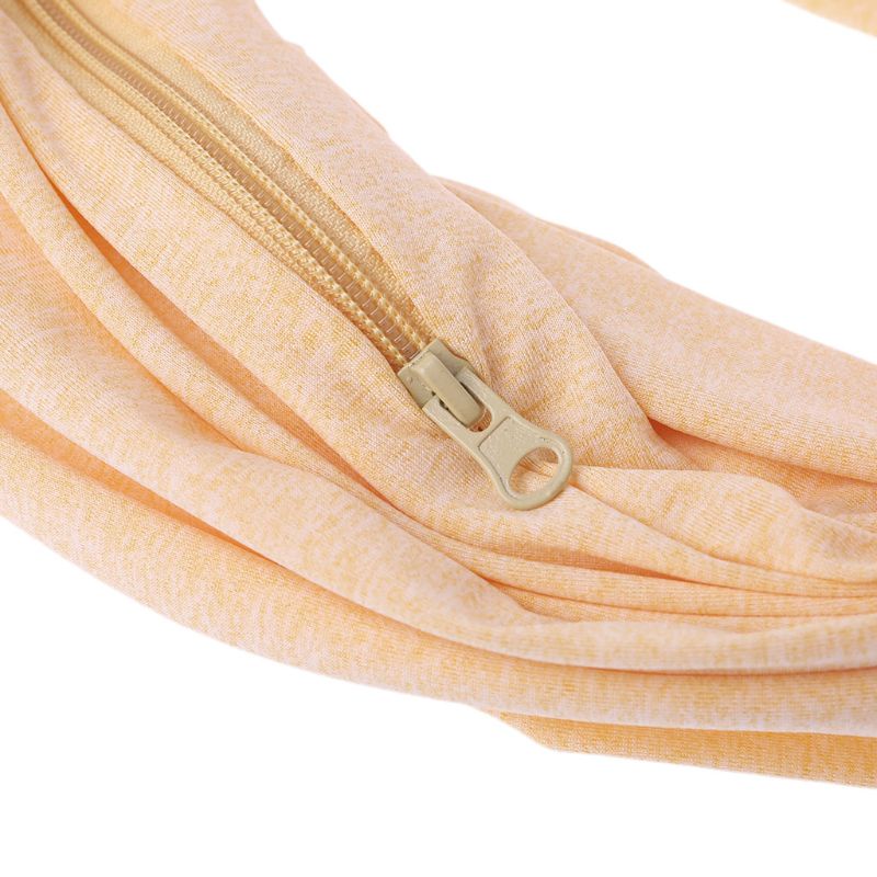 Wmmb Khăn Quàng Cổ Cotton Hai Lớp Ẩn Có Dây Kéo Cho Vòng Vô Cực Màu Sắc