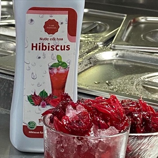 Siro Hibiscus (hoa dâm bụt, atiso đỏ) chai 1 lít