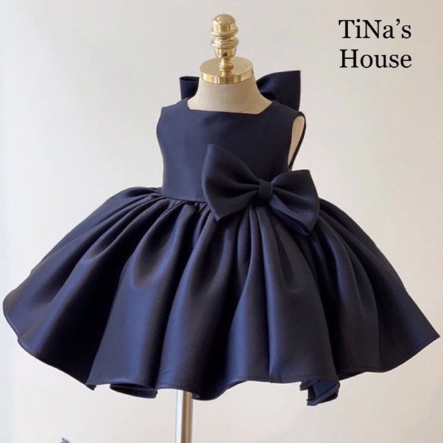 Đầm Công Chúa Cao Cấp TiNa’s House: Phối Nơ Lớn Trước vs Sau, Chân Váy Nhiều Lớp Phồng Xoè… Cho Bé Từ 03-10Tuổi.