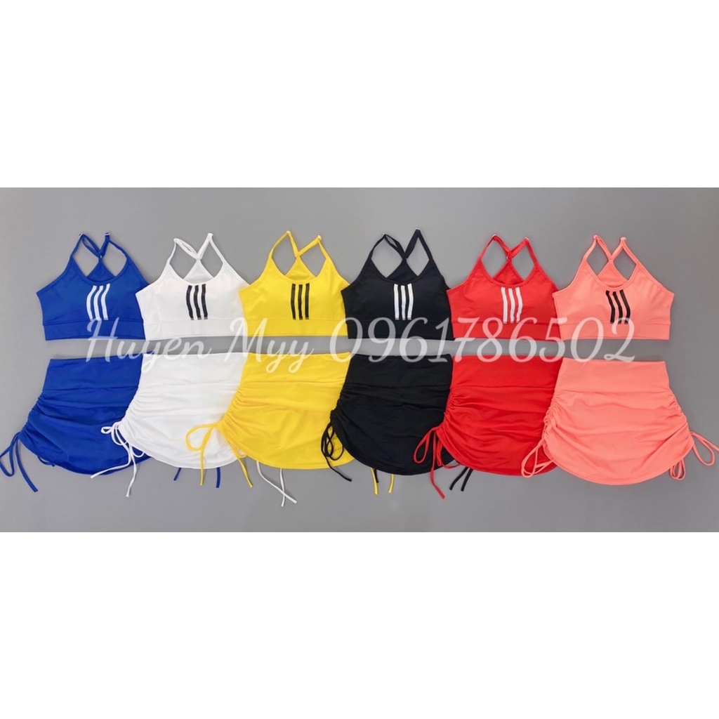 BỘ VÁY RÚT BRA PHỐI SỌC