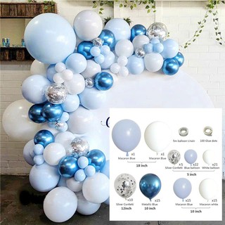 Đường Bóng Trang Trí Tông Xanh Dương - Mix Đủ Bóng Để Khách Tự Trang Trí