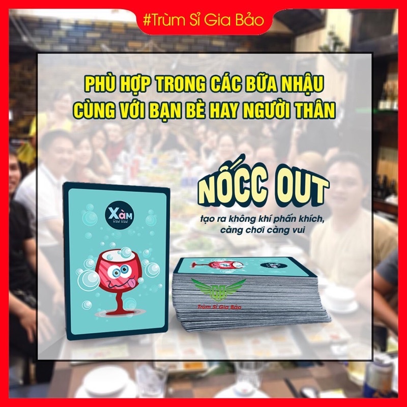 Bộ Bài Uống Bia Rượu NỐC OUT 60 Lá  Bản Đặc Biệt  Bài Drinking Game Dành Cho Team Chuếnh Choáng _ Xàm Shop.