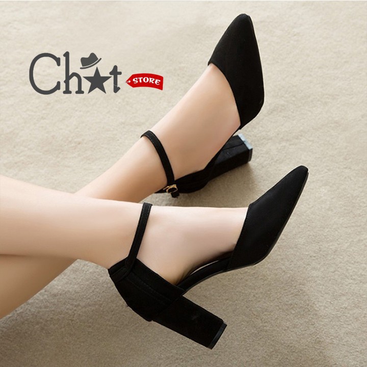 Giày Sandal Cao Gót Nữ Bít Mũi