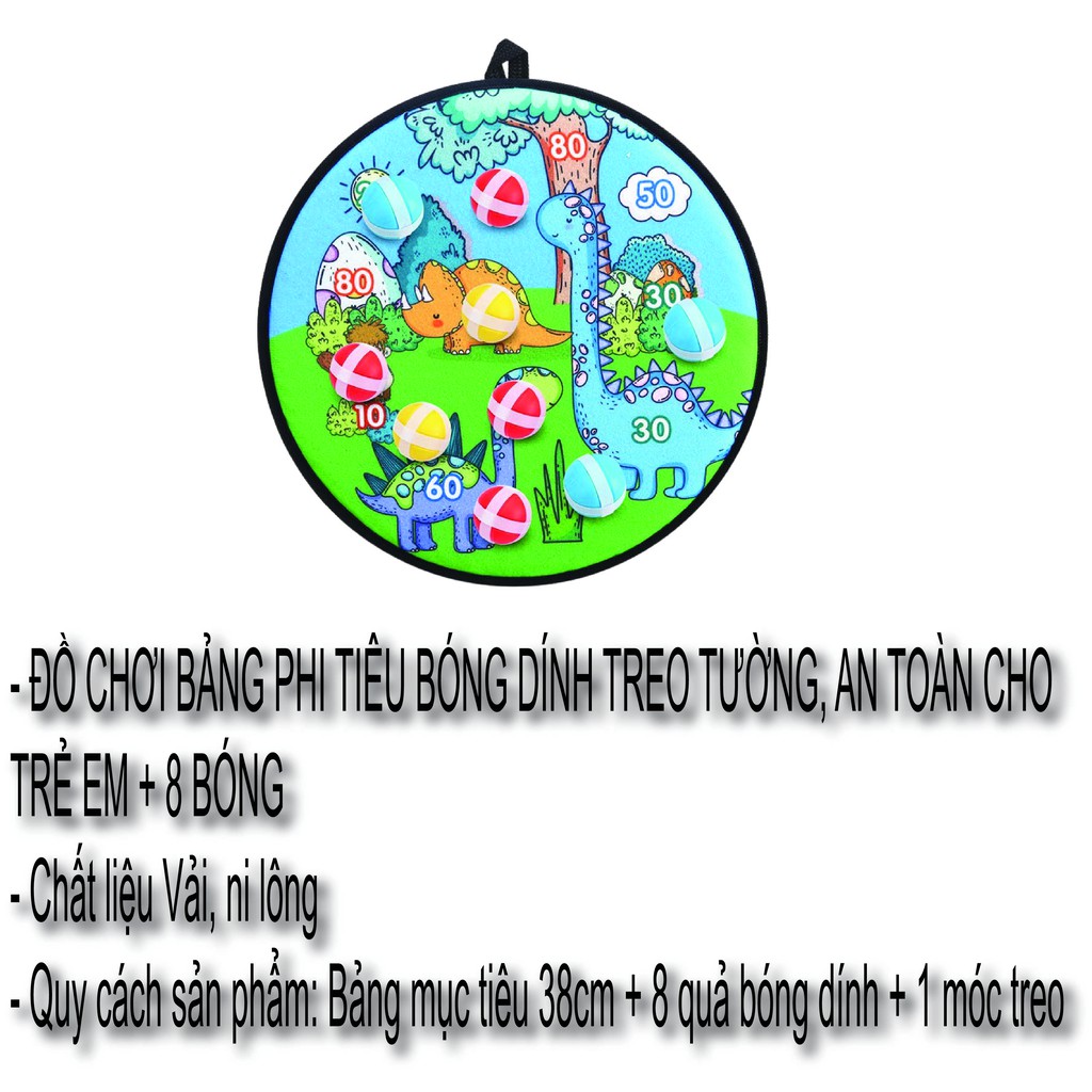 [SIÊU HOT] ĐỒ CHƠI BẢNG PHI TIÊU BÓNG DÍNH TREO TƯỜNG, AN TOÀN CHO TRẺ EM + 8 BÓNG