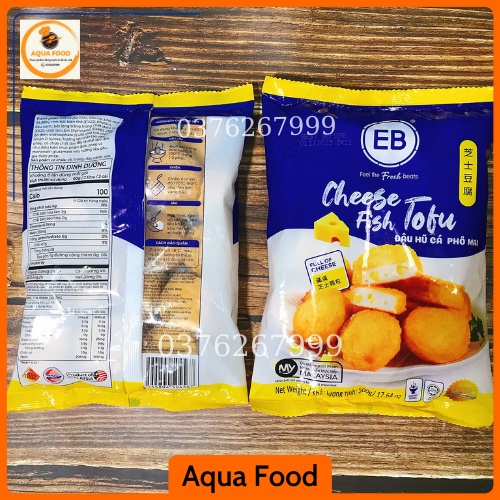 Đậu hũ phô mai Cheese Fish Tofu EB/đậu hủ phô mai Malaysia dùng làm viên thả lẩu, xiên que chiên, nấu, hấp, nướng