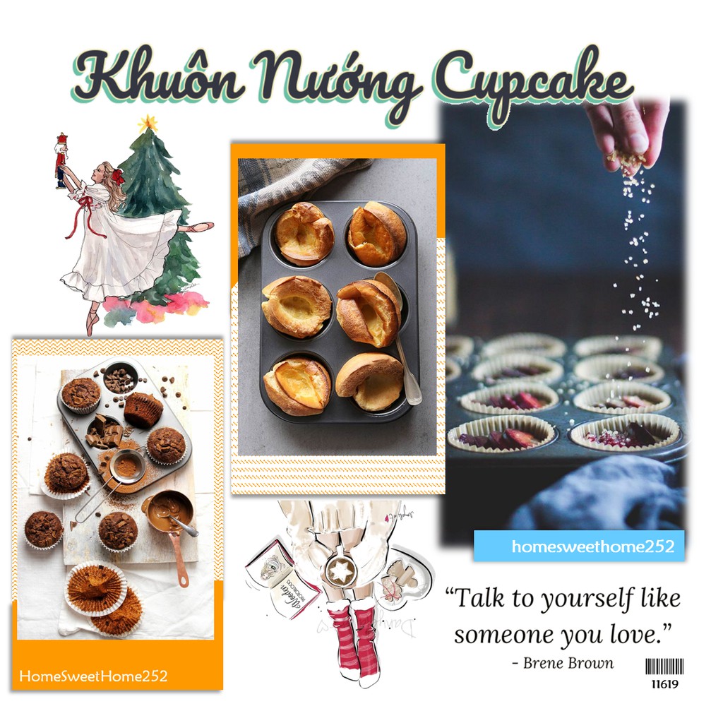 Khuôn nướng bánh cupcake HOMESH252