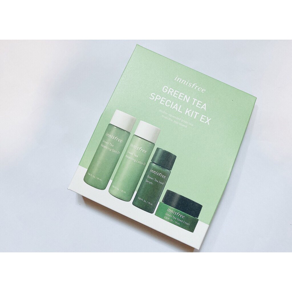 Bộ Dưỡng Da 4 Sản Phẩm Innisfree Green Tea Special Kit EX minisize Mẫu Mới