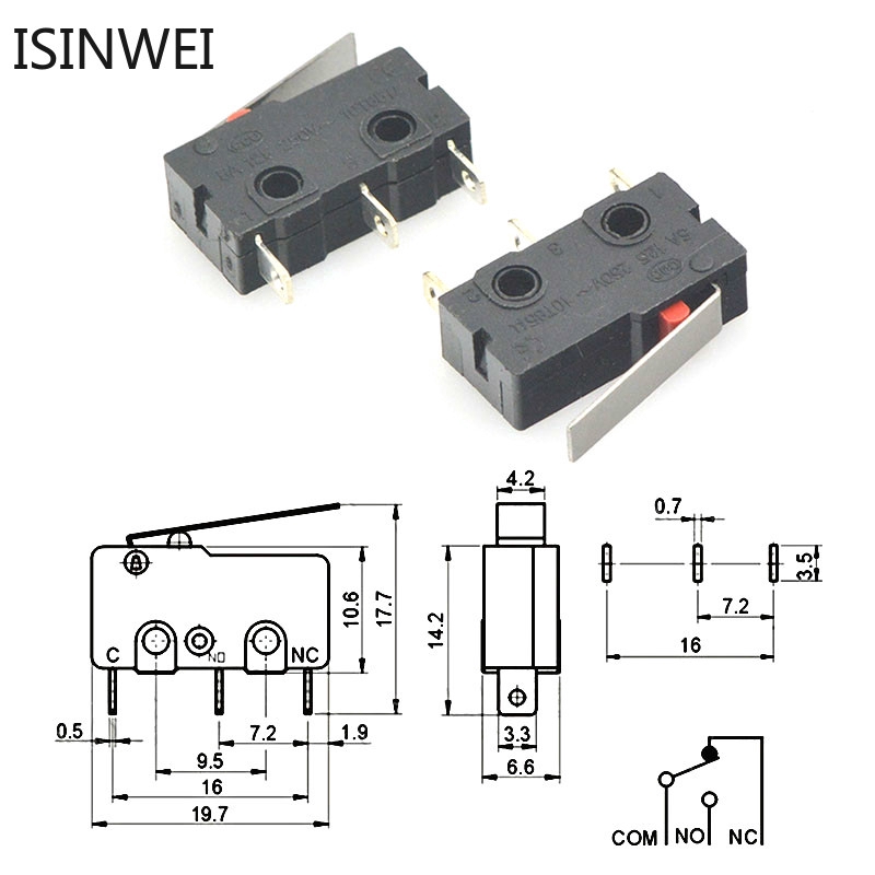 Set 10 công tắc micro KW11-3Z-2 3 chân 5A 125 250VAC