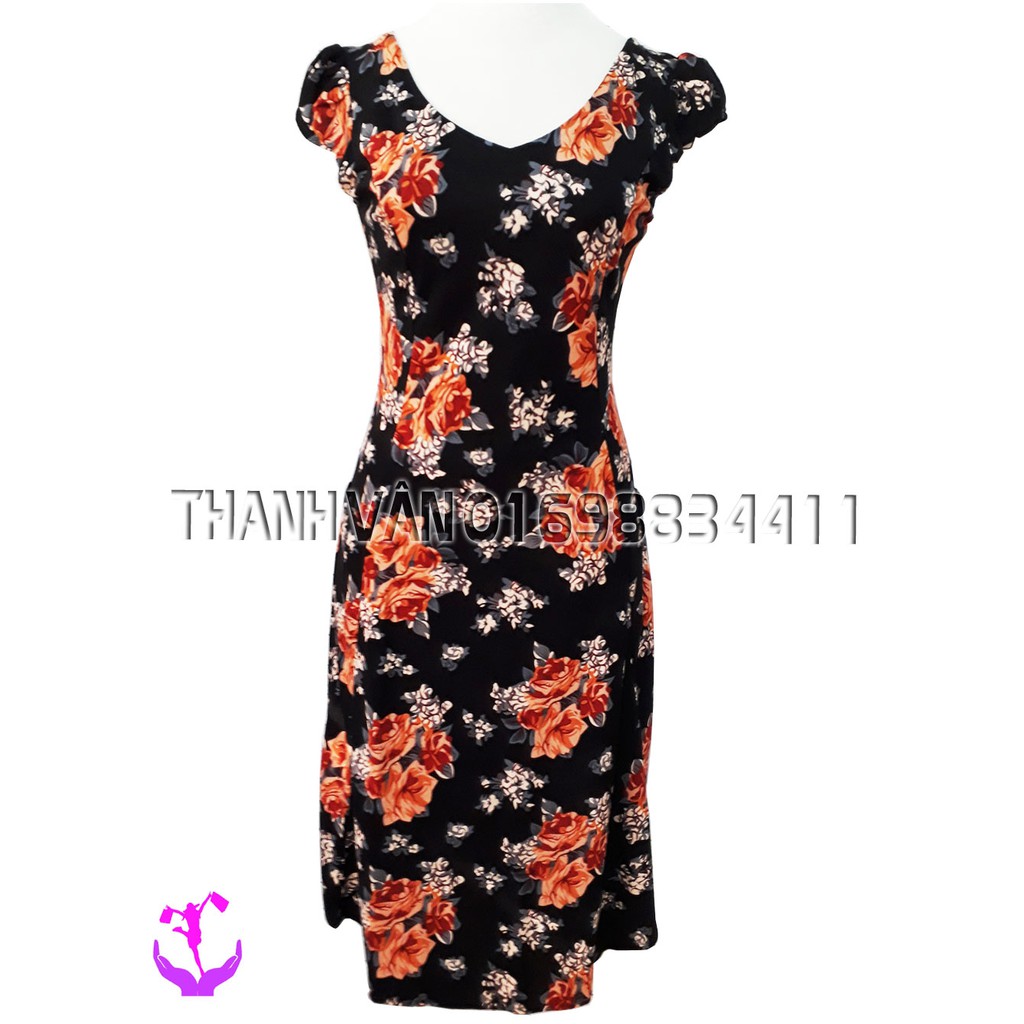 Đầm xòe dự tiệc tuổi trung niên giá rẻ -3058
