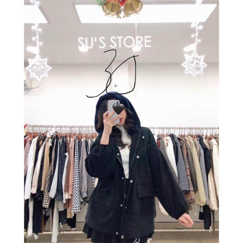 Áo khoác kaki lót lông cừu túi hộp (269k)