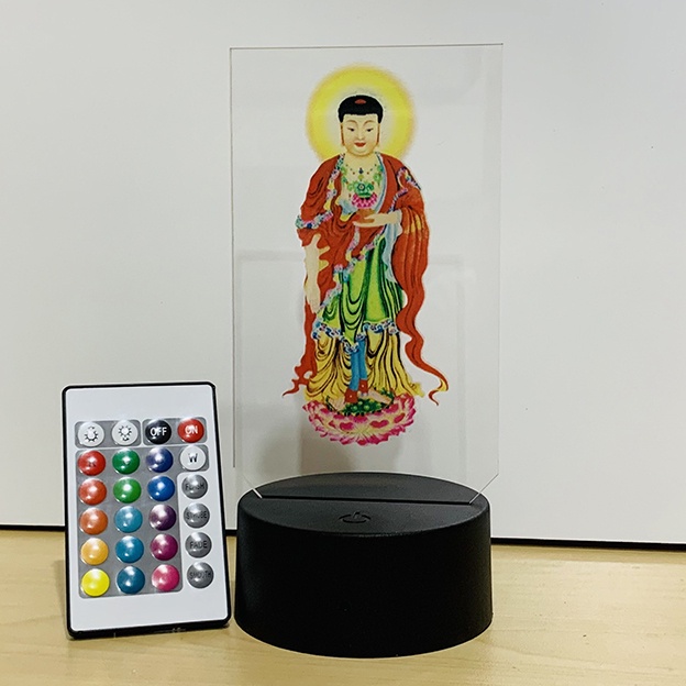 Tranh thờ phật đèn led, phật adida, phật Thích Ca, Địa Tạng Vương Bồ Tát, tranh trang trí phòng thờ phật