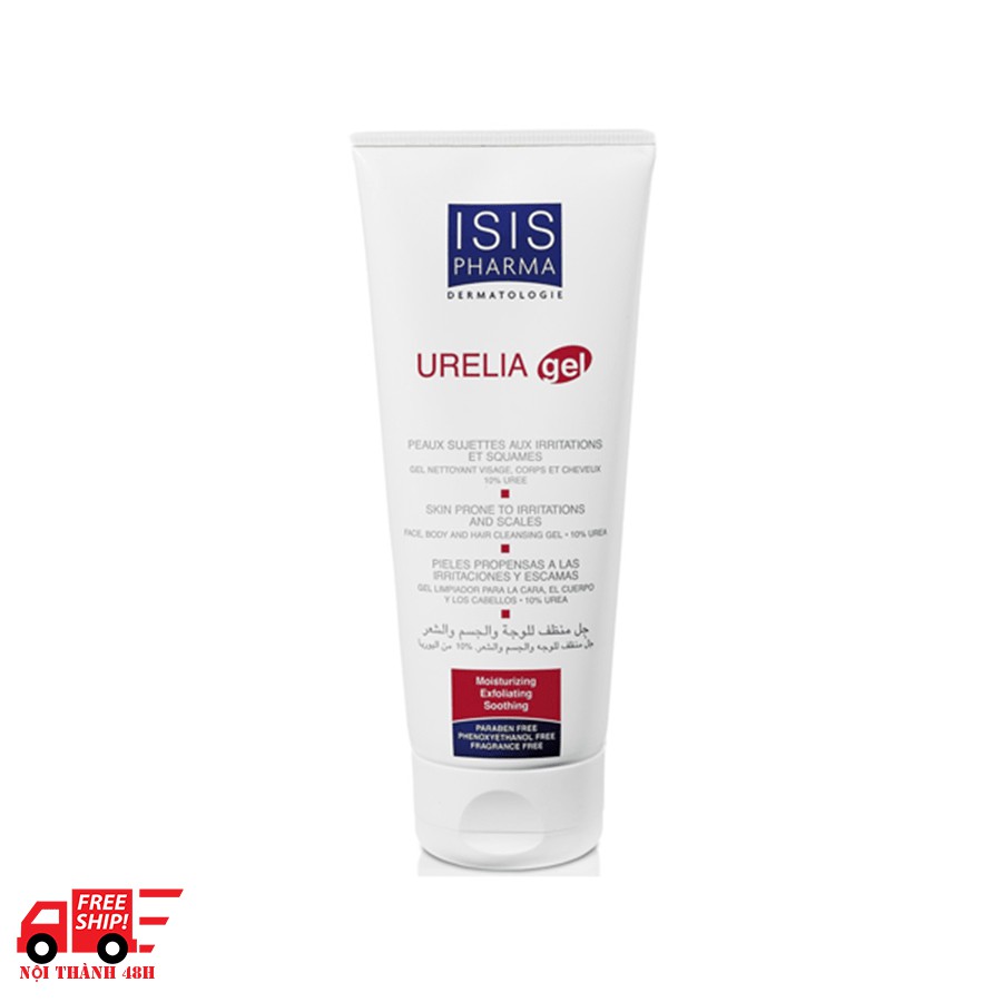 Gel tắm trên da bị kích ứng, tăng sừng vảy nến, viêm da tiết bã ISIS Pharma Urelia Gel 200ml