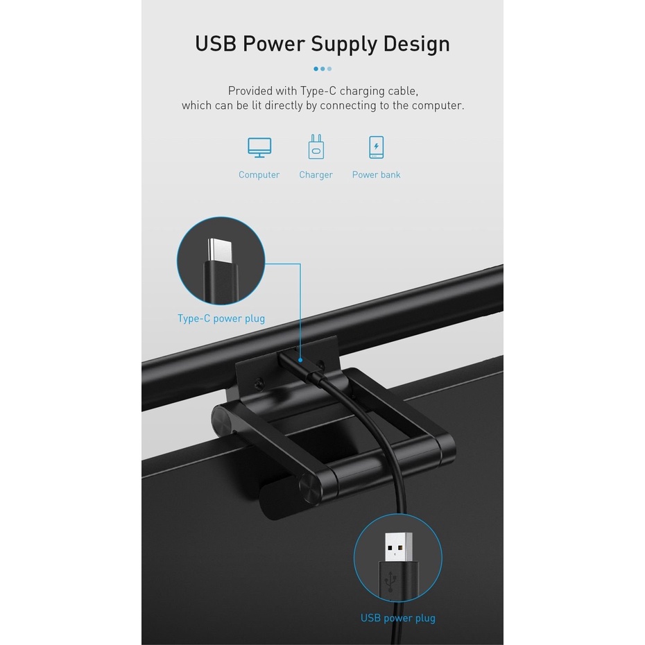 Đèn treo màn hình Baseus i-work PRO/ YOUTH DGIWK-P01  Chống Cận , Chống Mỏi mắt