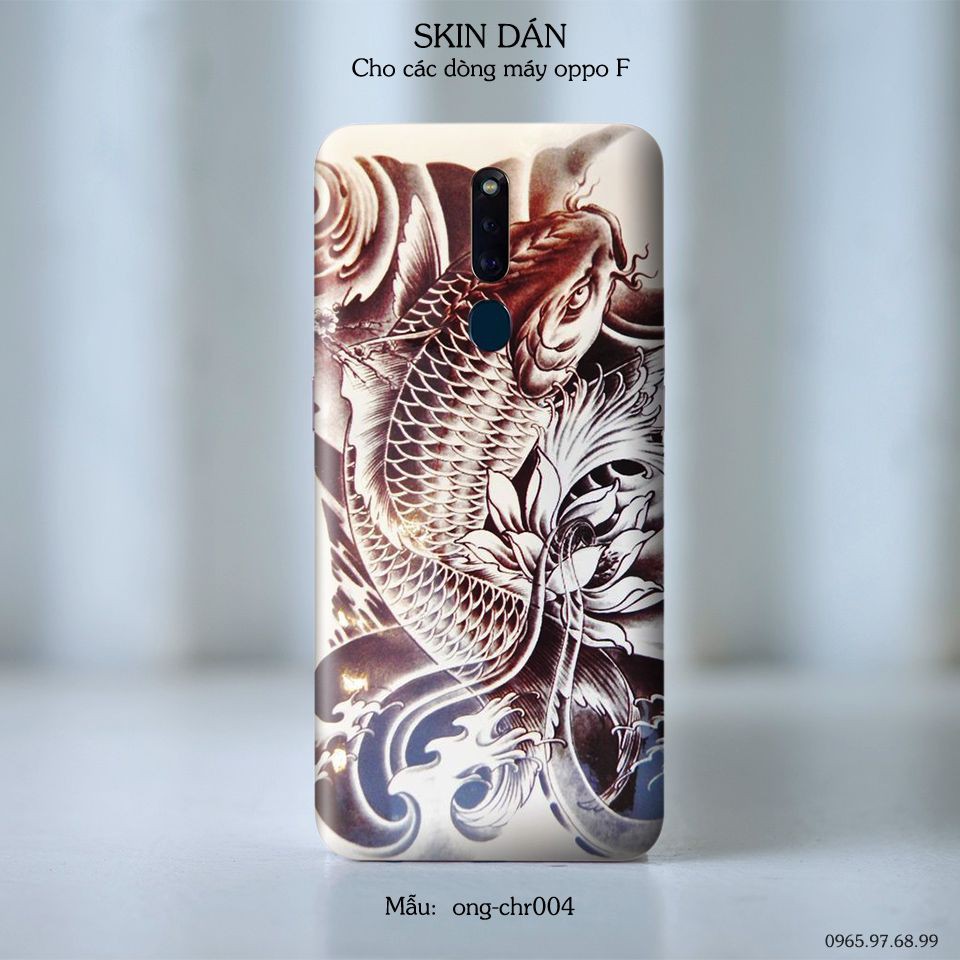 Skin dán cho các dòng điện thoại Oppo F5 - F7 - F9 - F11 in hình cá chép cực đẹp