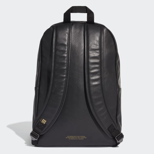 Balo Da Adidas Chính Hãng FREESHIP Adidas Originals Leather Black Gold Backpack - Ba Lô Adidas Chuẩn Auth - [FL9627]