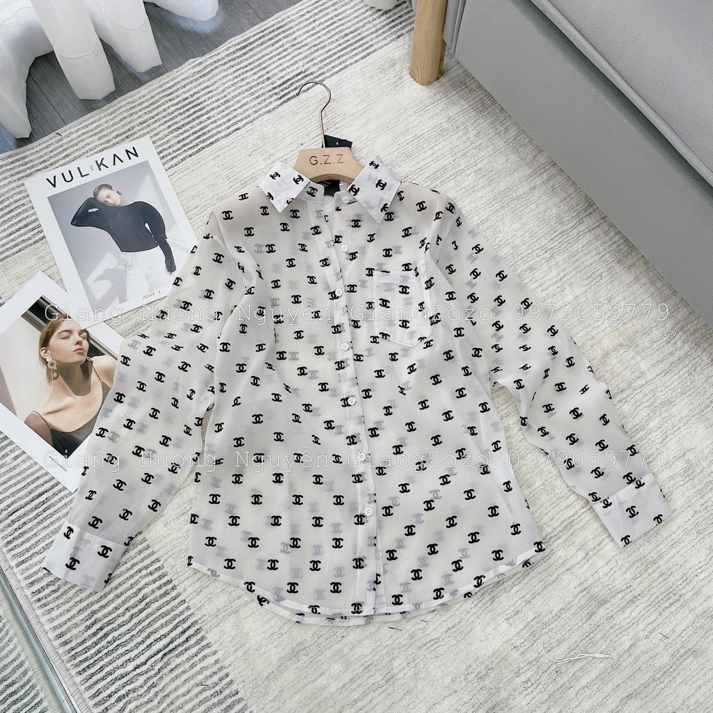 ÁO SƠ MI LỤA HÌNH DÀI TAY CHO NỮ