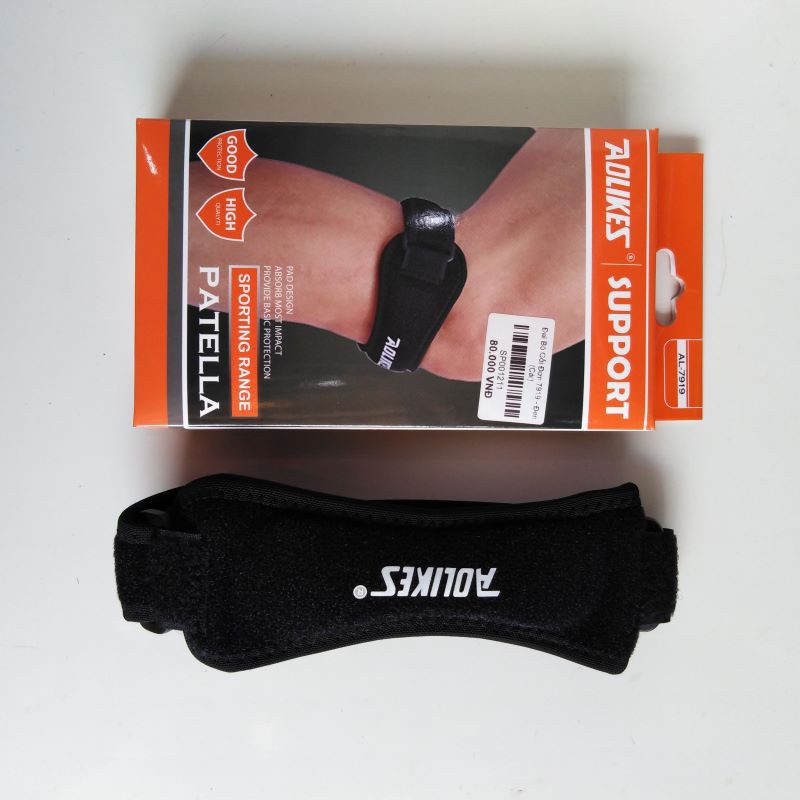 Đai đầu gối Aolikes al 7919 có đệm hơi silicone thoáng khí bó ống khớp băng cuốn bảo vệ quấn gym thể thao yoga