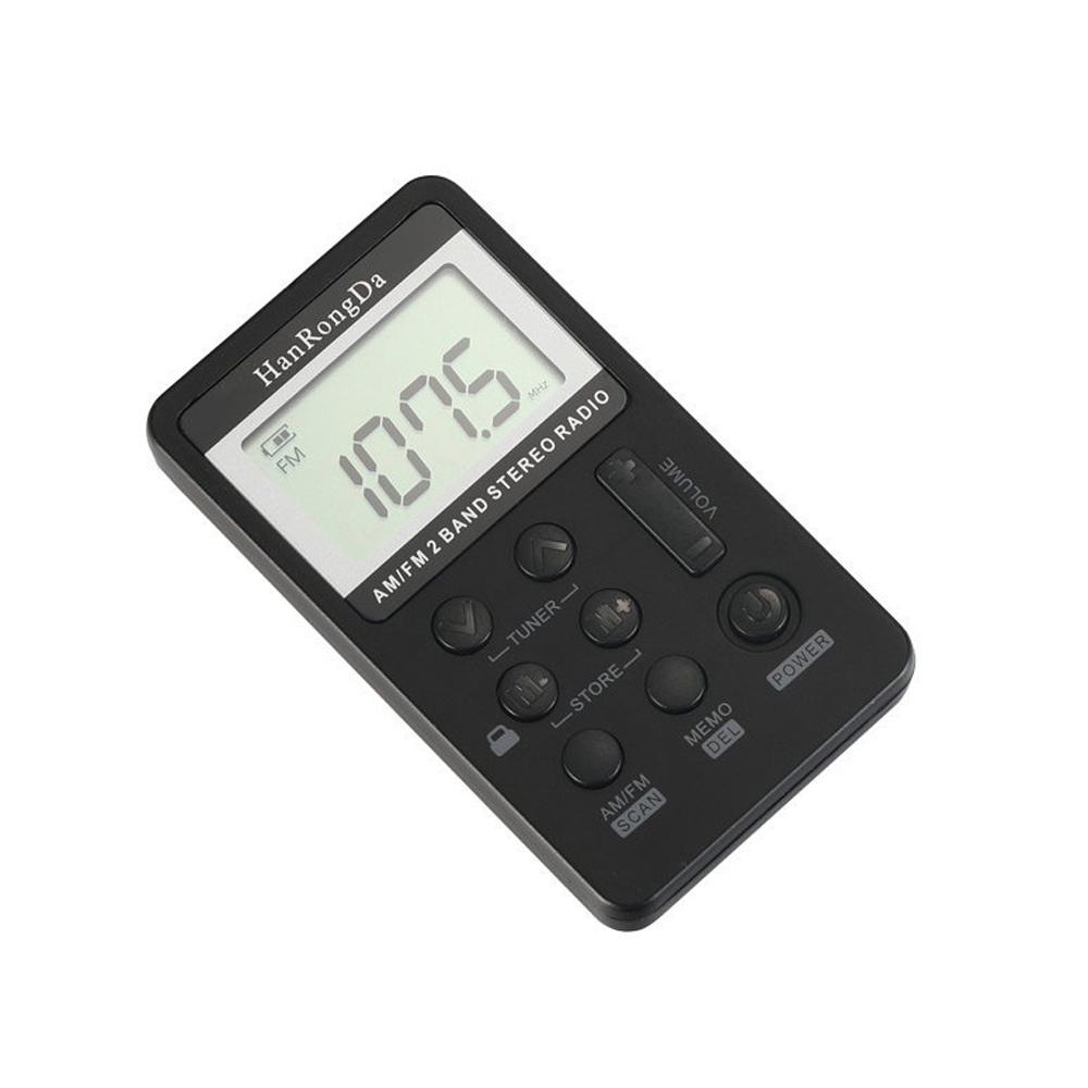 Radio Kỹ Thuật Số HanrongDa HRD-103 AM FM 2 Băng Tần Nhỏ Gọn Bỏ Túi Có Màn Hình LCD Và Dây Sạc Pin