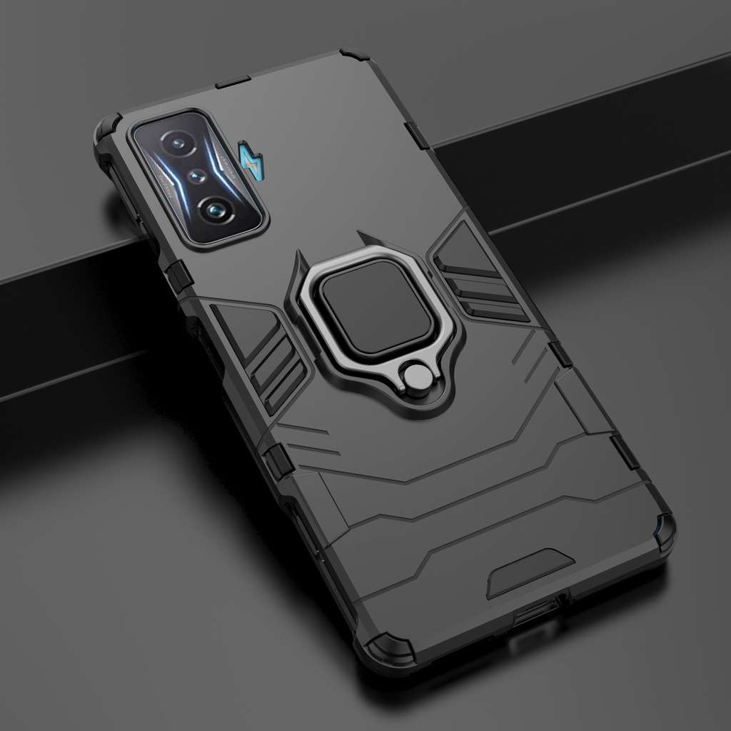 Ốp lưng Poco F4 GT / Redmi K50 Gaming Iron Man Iring chống sốc giá đỡ mặt lưng xem phim